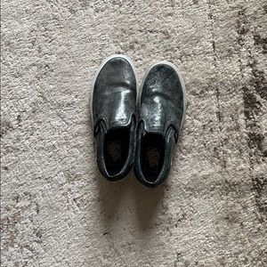 Metallic leather Vans Slip on